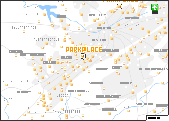 map of Park Place