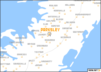 map of Parksley