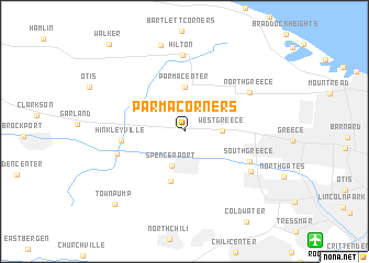 map of Parma Corners