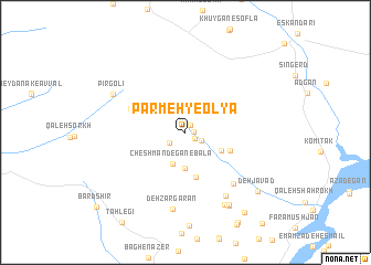 map of Parmeh-ye ‘Olyā