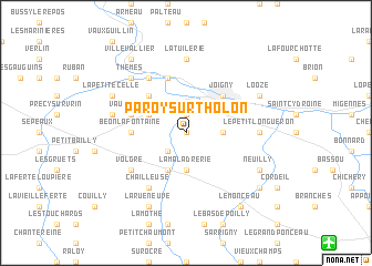 map of Paroy-sur-Tholon