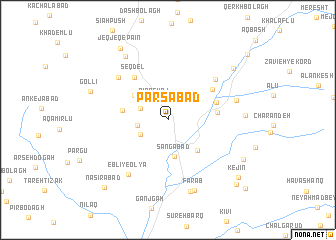 map of Pārsābād