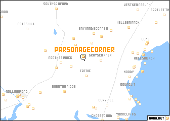 map of Parsonage Corner