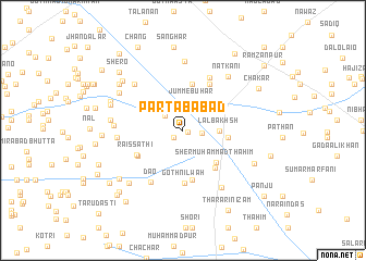 map of Partābābād