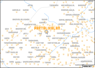 map of Partāli Kalān