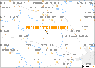 map of Parthenay-de-Bretagne