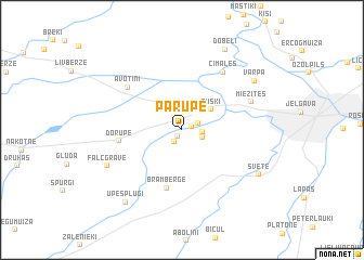 map of Pārupe