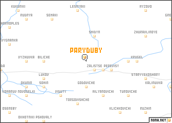 map of Paryduby