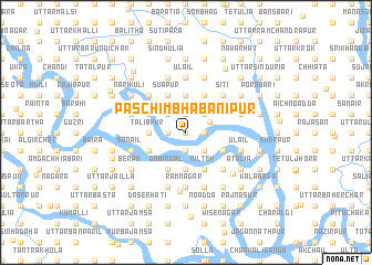 map of Paschim Bhabānipur