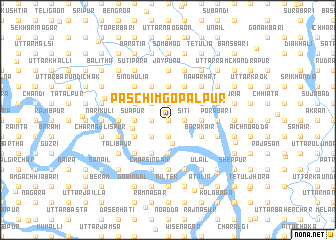 map of Paschim Gopālpur