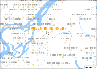 map of Paschim Nabinagar