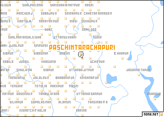 map of Paschim Tārāchāpuri