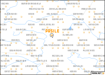 map of Pašilė