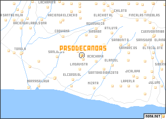 map of Paso de Canoas