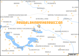 map of Paso de la Mina Primera Sección