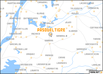 map of Paso del Tigre