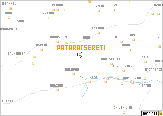 map of Patara-Tsereti