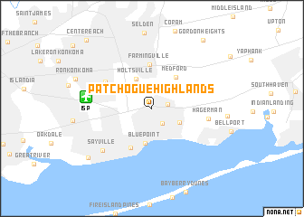 map of Patchogue Highlands