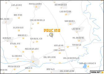 map of Paučina