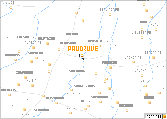 map of Paudruvė