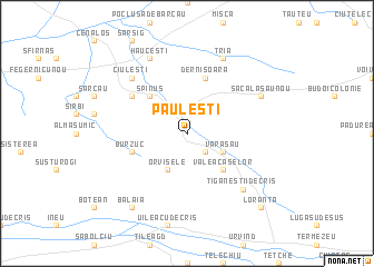 map of Păuleşti