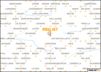 map of Pauliat