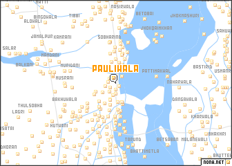 map of Paulīwāla