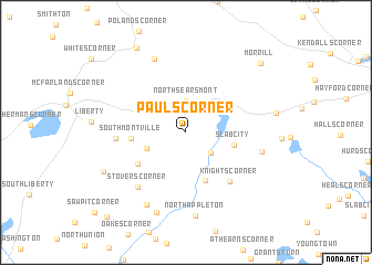map of Pauls Corner