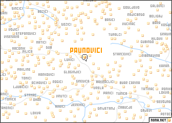 map of Paunovići