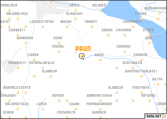 map of Păun
