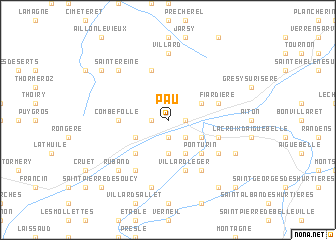 map of Pau