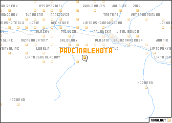 map of Pavčina Lehota