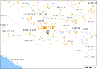 map of Pavelići