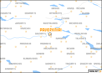 map of Paverkniai