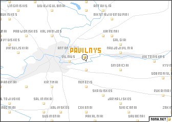 map of Pavilnys