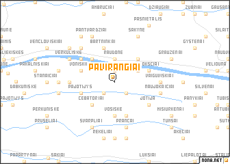 map of Pavirangiai