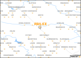 map of Pavlice