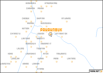 map of Pāwawnbuk