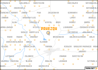 map of Pawężów