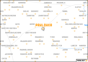 map of Pawłówka