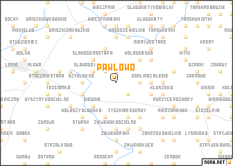 map of Pawłowo