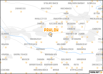 map of Pawłów