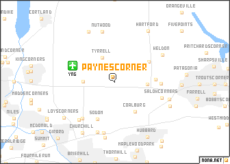 map of Paynes Corner