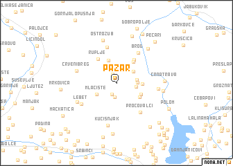 map of Pažar