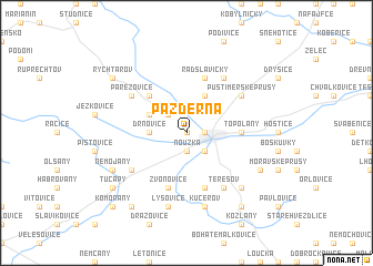 map of Pazderna