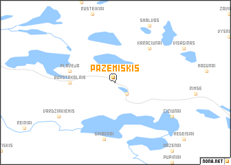 map of Pažemiškis