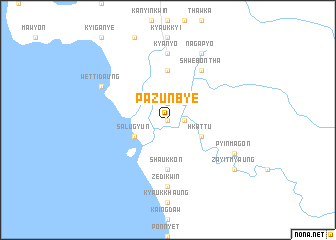 map of Pazunbye
