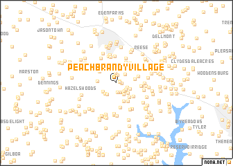 map of Peach Brandy Village