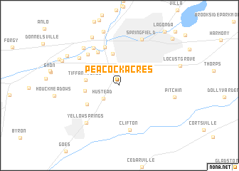 map of Peacock Acres