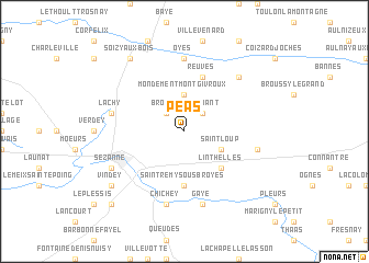 map of Péas